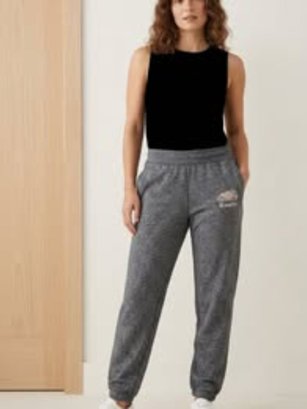 Roots Organic Original Cooper Beaver Sweatpants - Salt & Pepper Small
